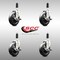 Service Caster 5 Inch 316SS Soft Rubber Swivel 1-1/8 Inch Expanding Stem Caster Set Brake SCC SCC-SS316EX20S514-SRS-TLB-118-4 - alternate 2